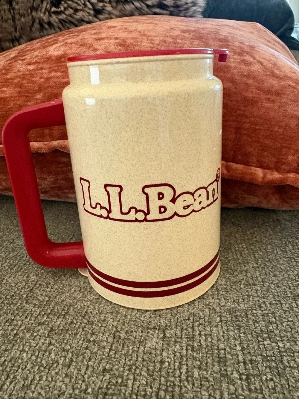 Vintage L.L. Bean Cream Travel Mug